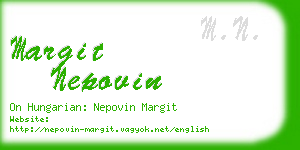 margit nepovin business card